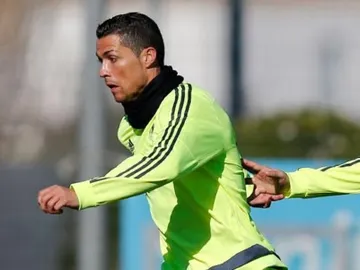 Cristiano y Jesé, durante un ejercicio en Valdebebas Cristiano y Jesé, durante un ejercicio en Valdebebas