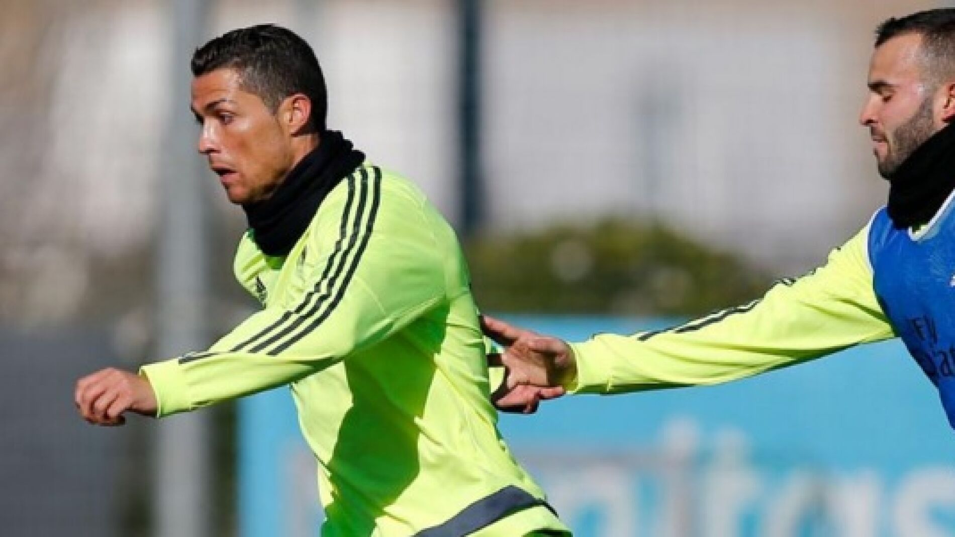 Cristiano y Jes&eacute;, durante un ejercicio en Valdebebas