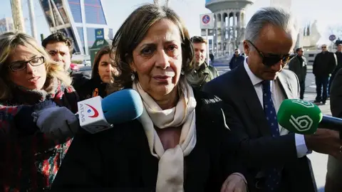 La tesorera del PP, Carmen Navarro, llegando a los Juzgados de Plaza de Castilla La tesorera del PP, Carmen Navarro, llegando a los Juzgados de Plaza de Castilla