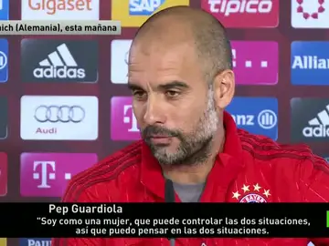 Pep Guardiola en rueda de prensa Pep Guardiola en rueda de prensa