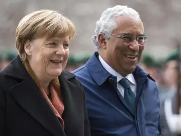 La canciller alemana, Angela Merkel ,y el primer ministro de Portugal, António Costa La canciller alemana, Angela Merkel ,y el primer ministro de Portugal, António Costa