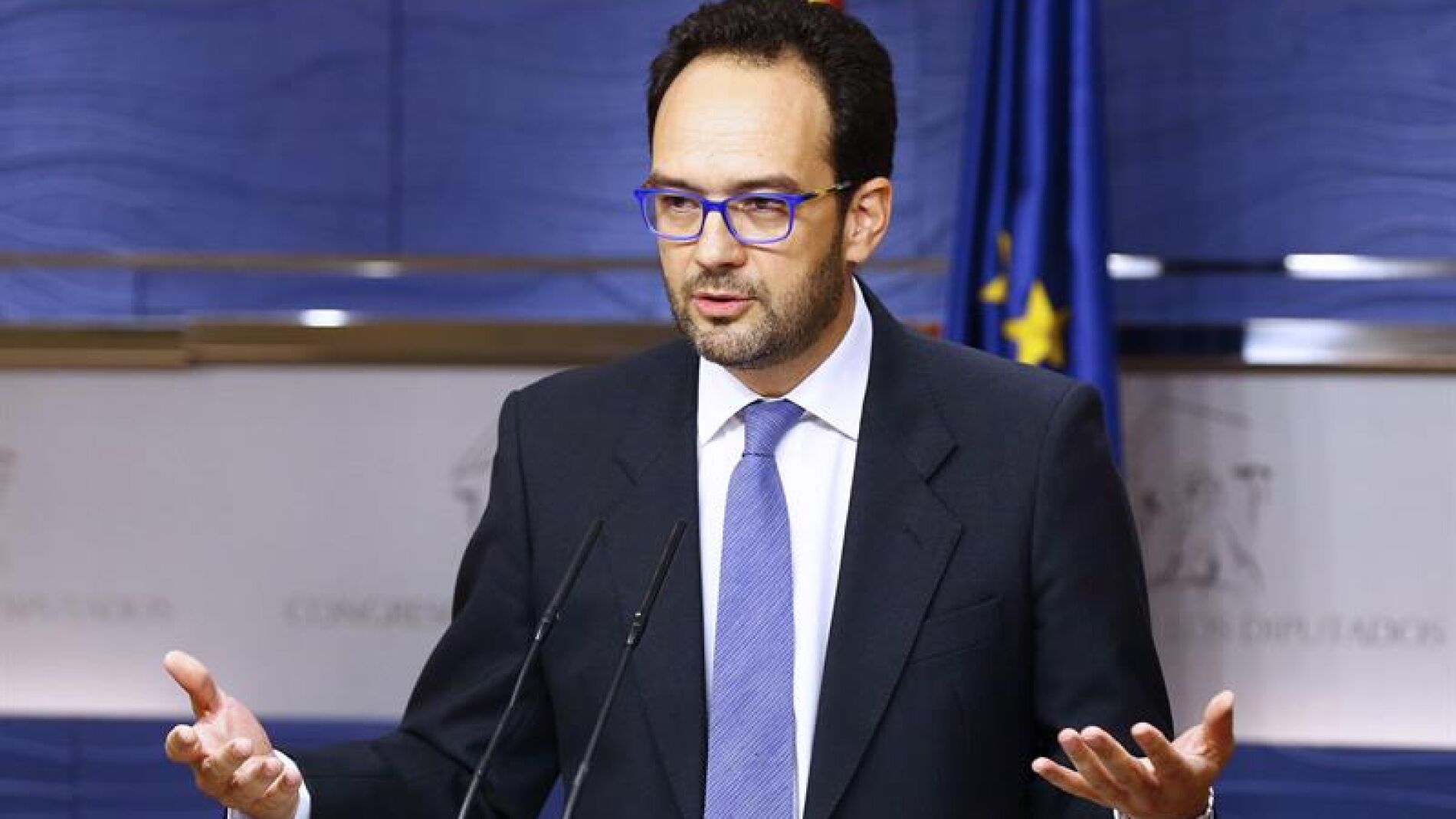 El portavoz socialista en el Congreso, Antonio Hernando