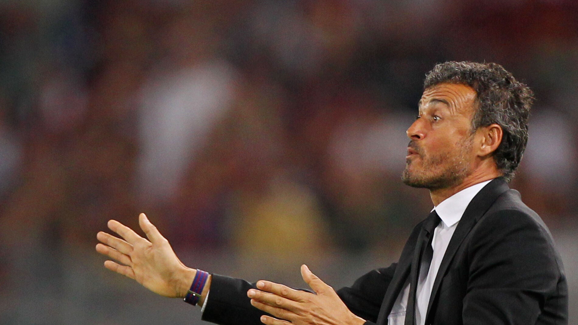 Luis Enrique en un partido