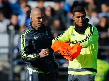 Zidane, con Cristiano Zidane, con Cristiano