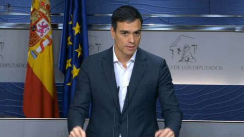 Pedro S&aacute;nchez durante su comparecencia