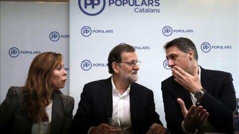 Alicia S&aacute;nchez Camacho, Mariano Rajoy y Xavier Garc&iacute;a Albiol