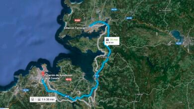 Viajar en tren entre A Coruña y Ferrol lleva el mismo tiempo que hacerlo en bici