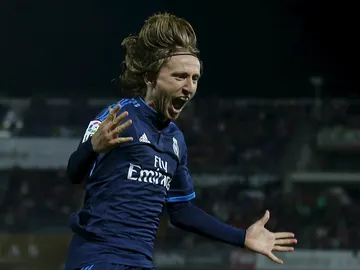 Luka Modric celebra un gol con el Real Madrid Luka Modric celebra un gol con el Real Madrid