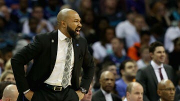 Derek Fisher, en un partido de los Knicks