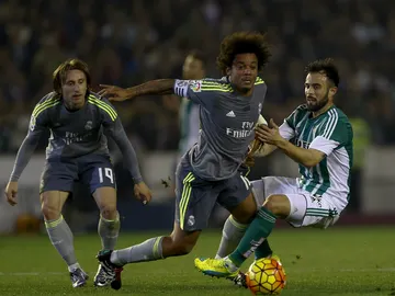 Marcelo, durante el encuentro contra el Betis Marcelo, durante el encuentro contra el Betis