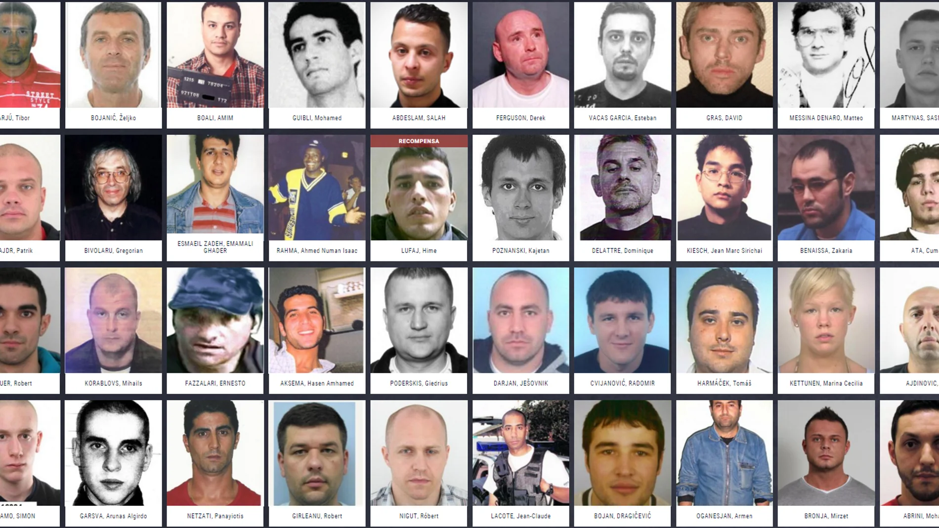 Los fugitivos más buscados en Europa Los fugitivos más buscados en Europa