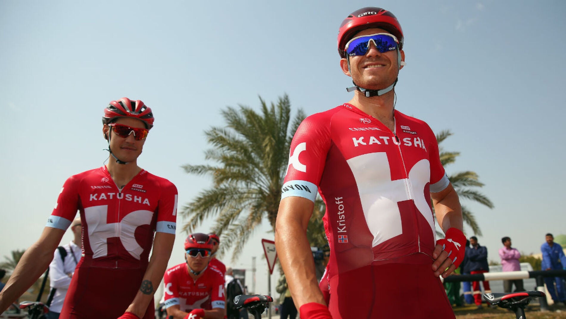 Integrantes del equipo Katusha en el Tour de Qatar