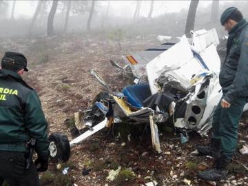 Restos de la avioneta desaparecida en Jaén