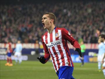 Griezmann celebra el gol de Copa ante el Celta