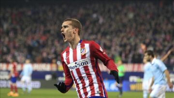 Griezmann celebra el gol de Copa ante el Celta