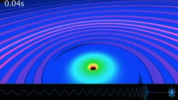 Imagen de agujeros negros y ondas gravitacionales