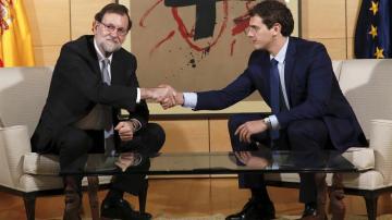 Rajoy y Rivera se re&uacute;nen en el Congreso