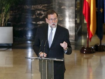 Mariano Rajoy, en rueda de prensa