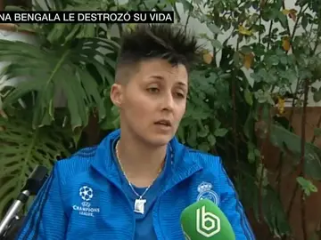 Sofia, la vigilante a la que una bengala le destrozó el pie Sofia, la vigilante a la que una bengala le destrozó el pie