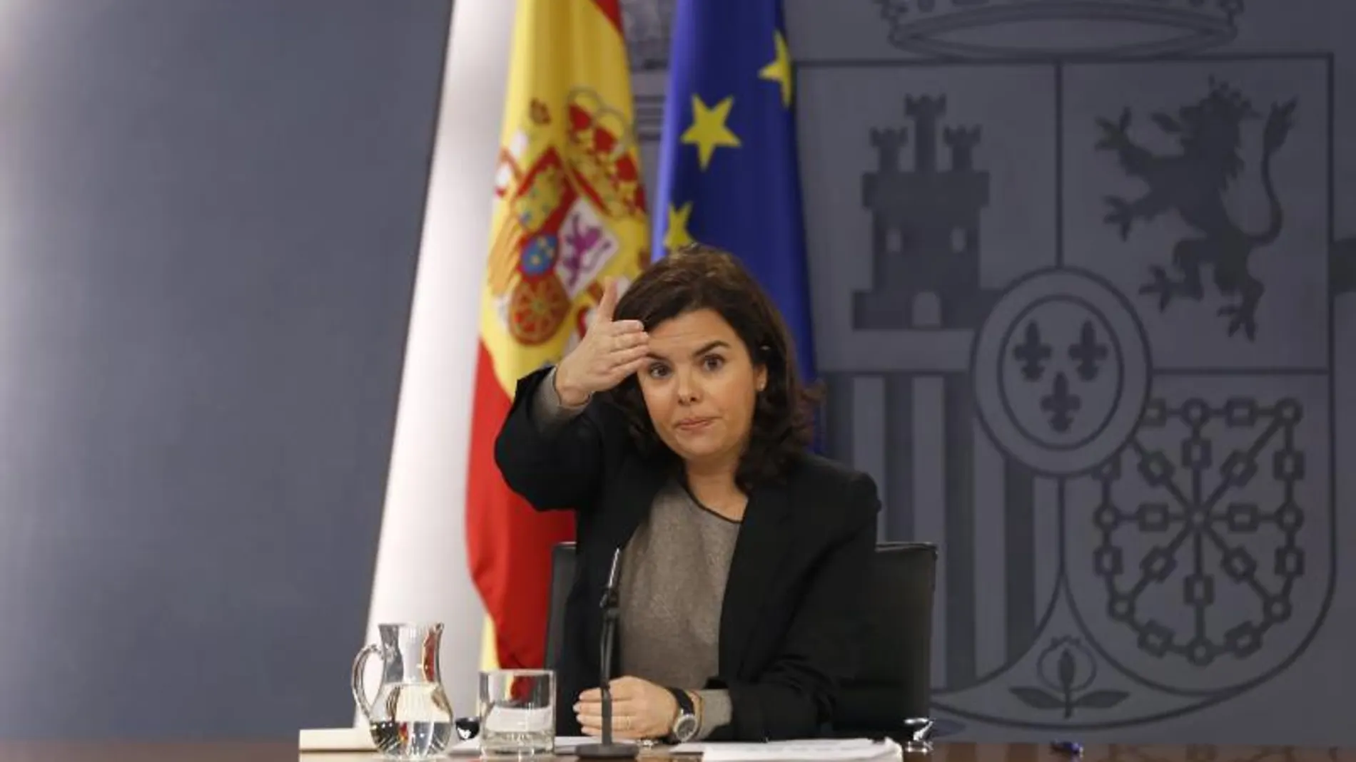 Soraya Sáenz de Santamaría, tras el Consejo de Ministros Soraya Sáenz de Santamaría, tras el Consejo de Ministros