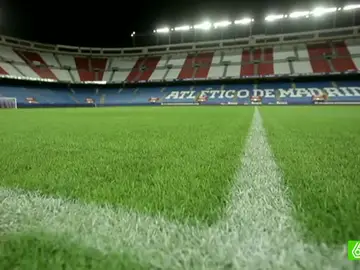 El estadio Vicente Calderón, a ras de césped El estadio Vicente Calderón, a ras de césped