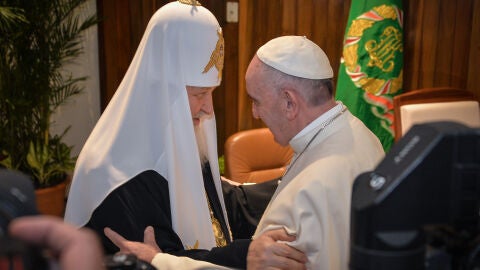 El Papa Francisco se re&uacute;ne con el patriarca ortodoxo ruso Kiril