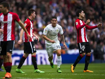 James celebra su gol ante el Athletic James celebra su gol ante el Athletic