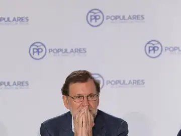 Mariano Rajoy, durante su intervención en Murcia Mariano Rajoy, durante su intervención en Murcia