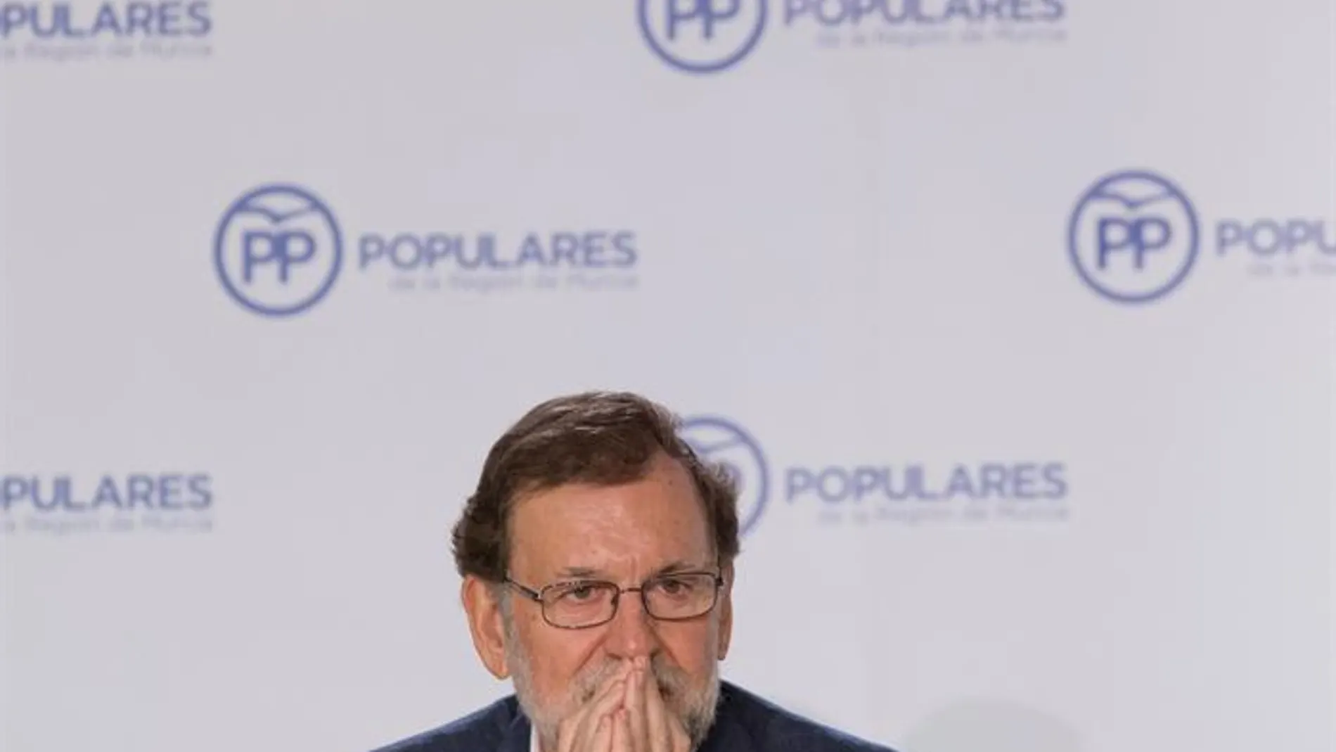 Mariano Rajoy, durante su intervención en Murcia Mariano Rajoy, durante su intervención en Murcia