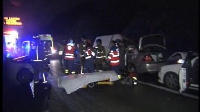 Accidente en cadena de cerca de 40 vehículos en la Autovía de las Rías Baixas