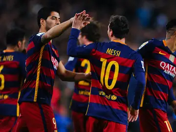 Leo Messi y Luis Suárez celebran un gol ante el Celta Leo Messi y Luis Suárez celebran un gol ante el Celta