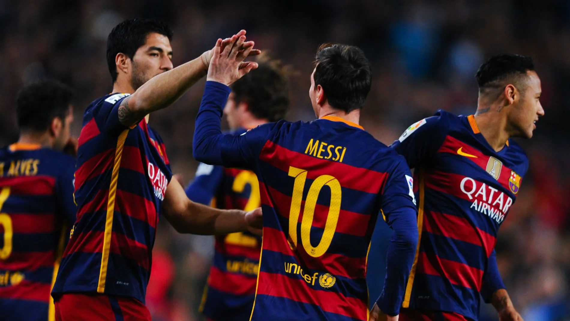 Leo Messi y Luis Suárez celebran un gol ante el Celta Leo Messi y Luis Suárez celebran un gol ante el Celta