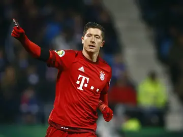 Lewandowski celebra un gol con el Bayern Lewandowski celebra un gol con el Bayern