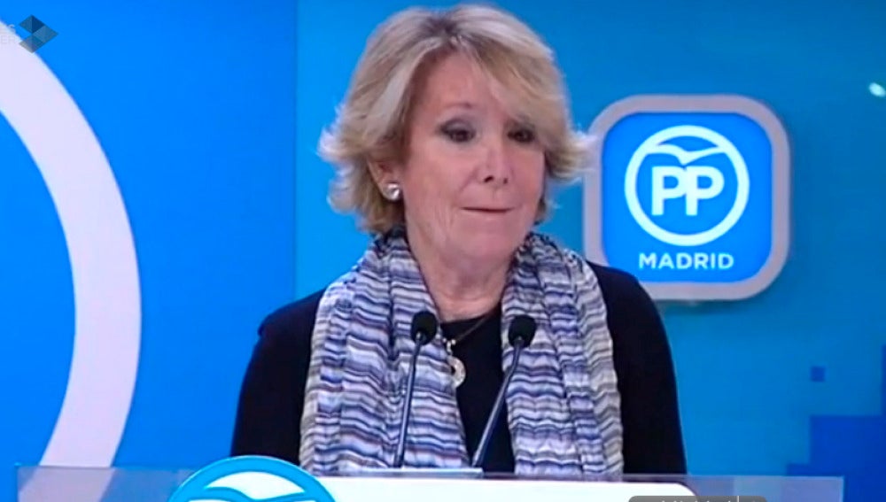 Esperanza Aguirre anuncia su dimisión