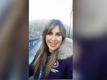 Susana Guasch, en el Parque de los Príncipes Susana Guasch, en el Parque de los Príncipes