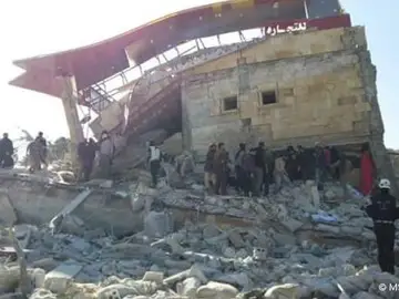 El centro de Médicos Sin Fronteras bombardeado en Siria El centro de Médicos Sin Fronteras bombardeado en Siria