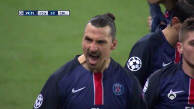 Zlatan Ibrahimovic marca el primer gol de los octavos de final de falta directa