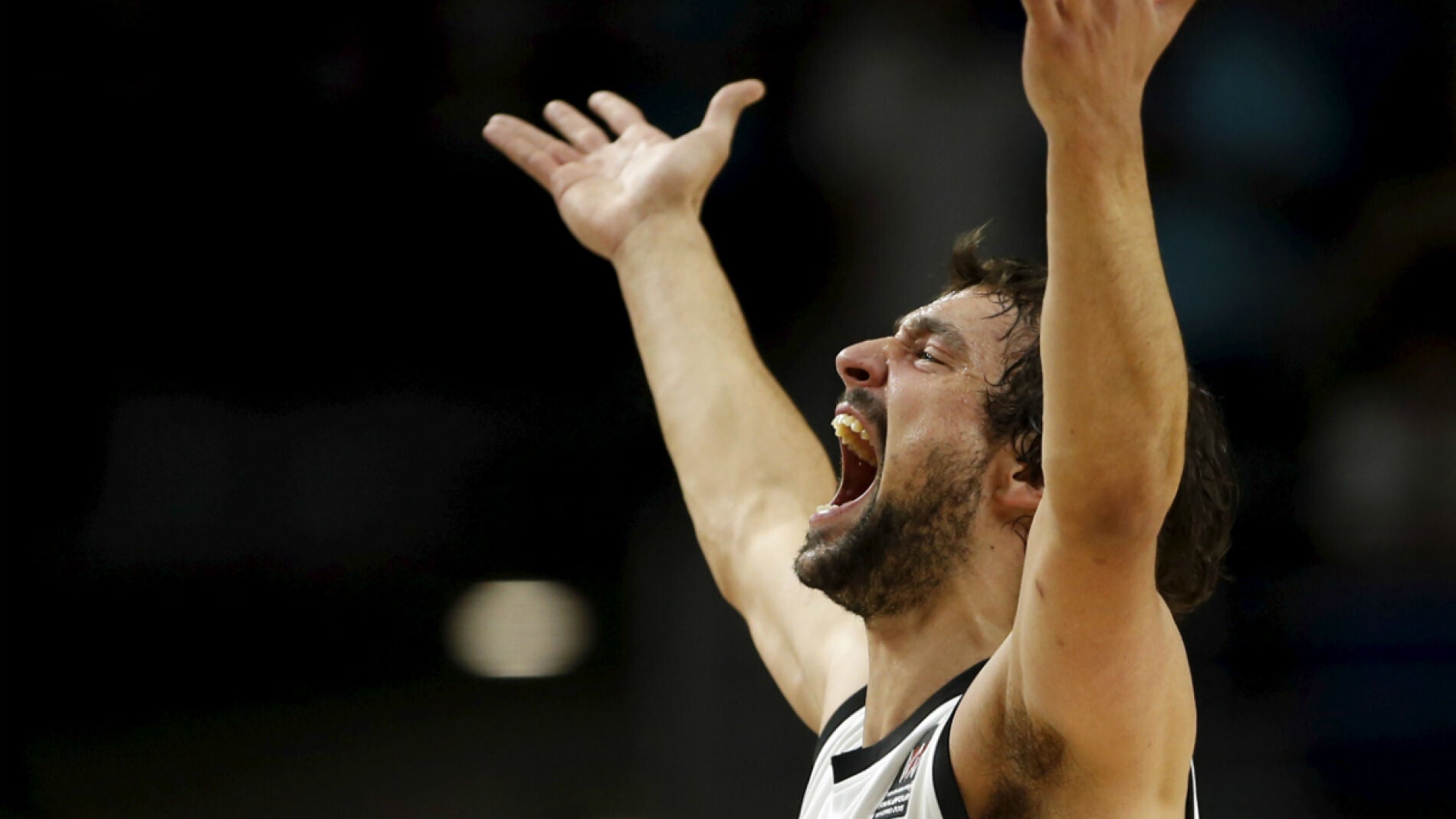 Sergio Llull celebra un triunfo del Real Madrid