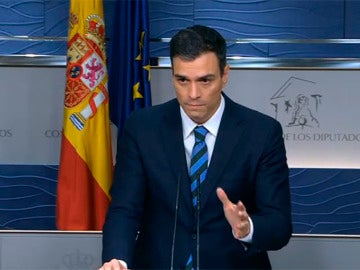 Pedro Sánchez tras la reunión con ERC y DiL