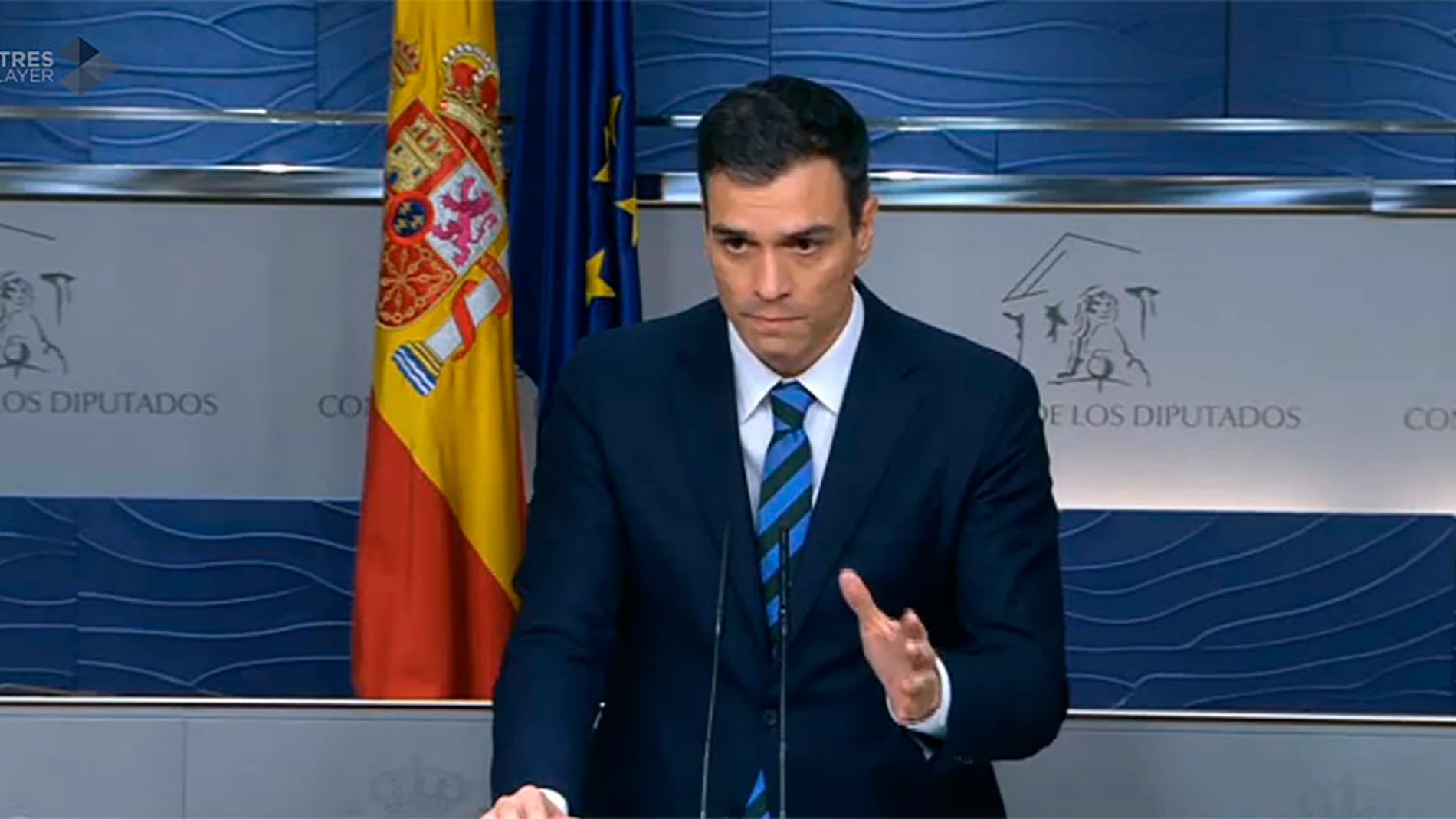 Pedro Sánchez tras la reunión con ERC y DiL Pedro Sánchez tras la reunión con ERC y DiL