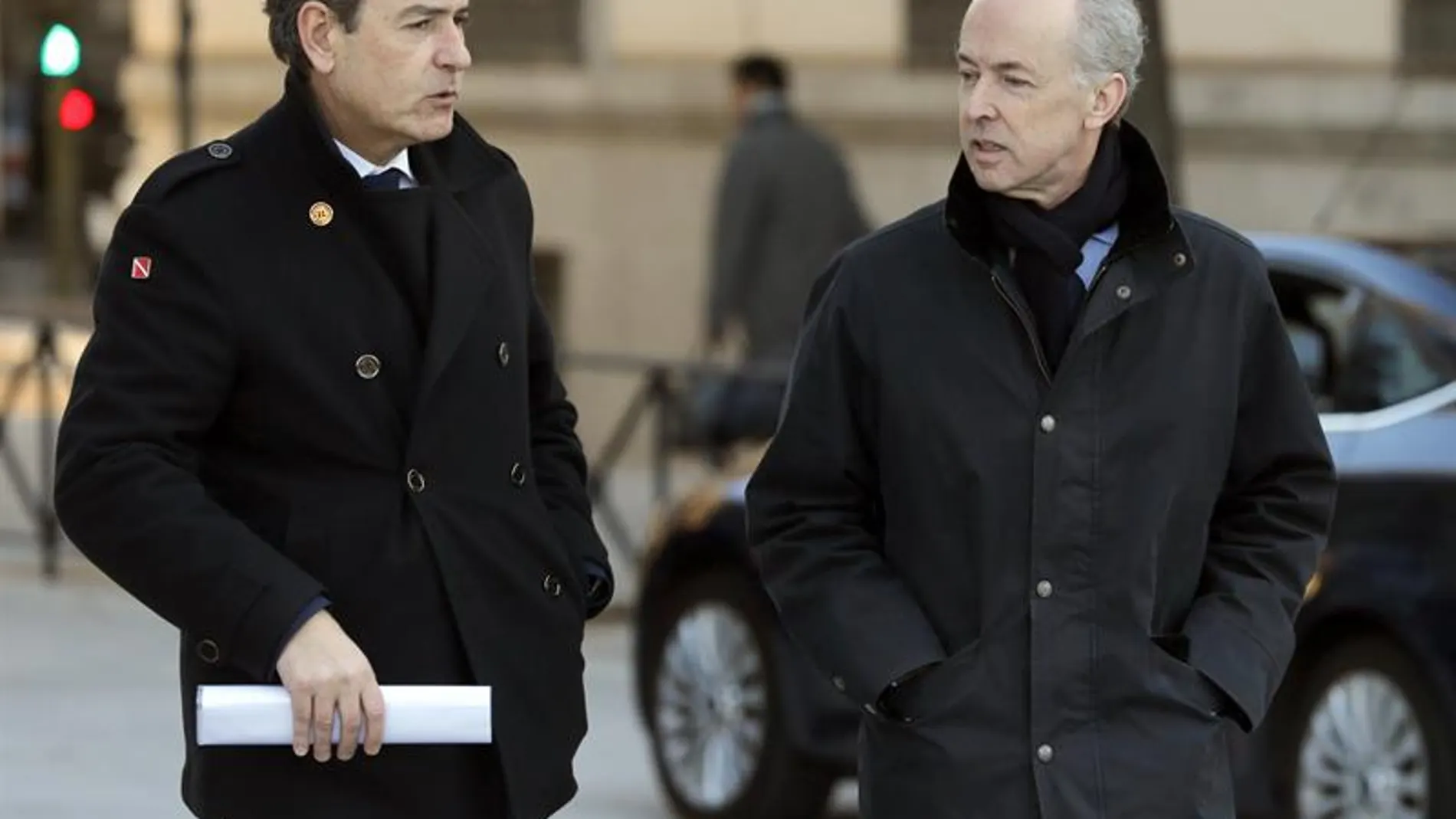 El expresidente de Abengoa Felipe Benjumea junto a su abogado El expresidente de Abengoa Felipe Benjumea junto a su abogado