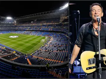 Santiago Bernabéu y Bruce Springteen Santiago Bernabéu y Bruce Springteen
