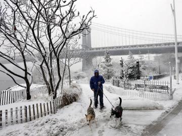 Fuerte temporal de nieve en el este de EEUU