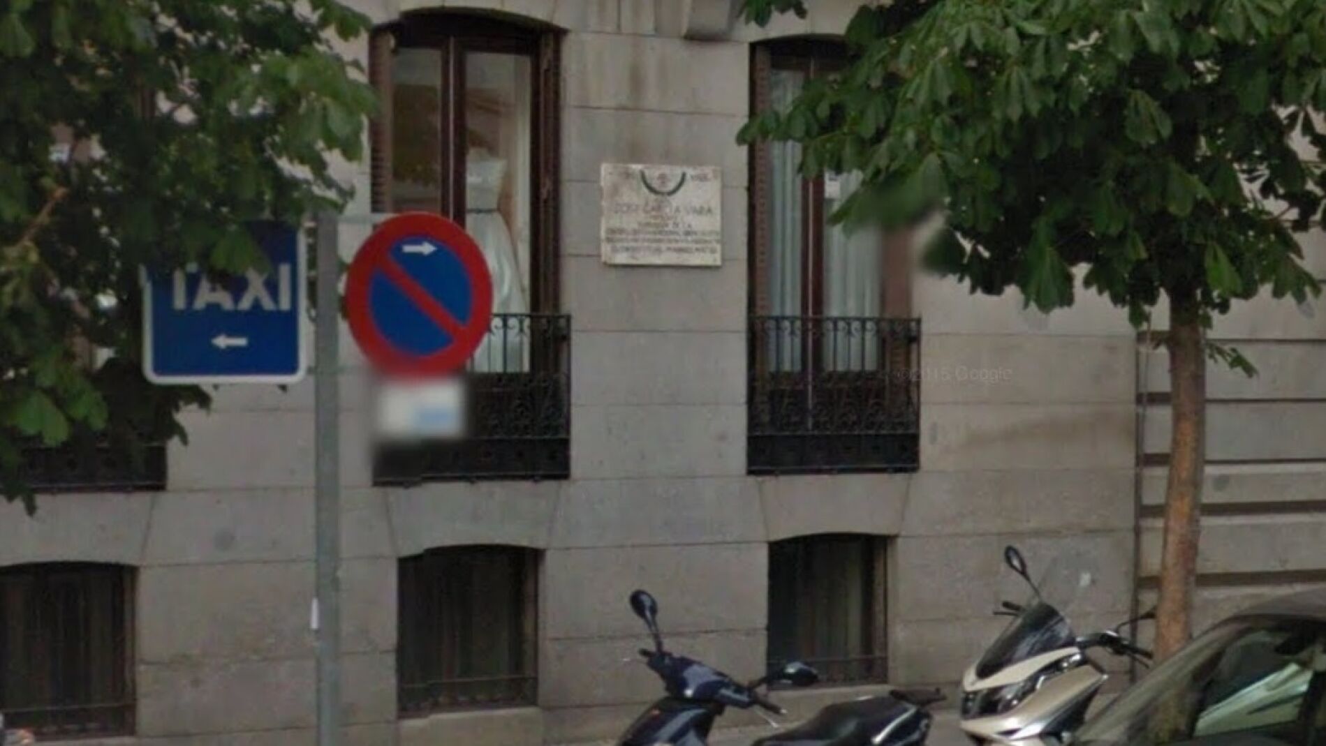 L&aacute;pida del falangista Jos&eacute; Garc&iacute;a Vara