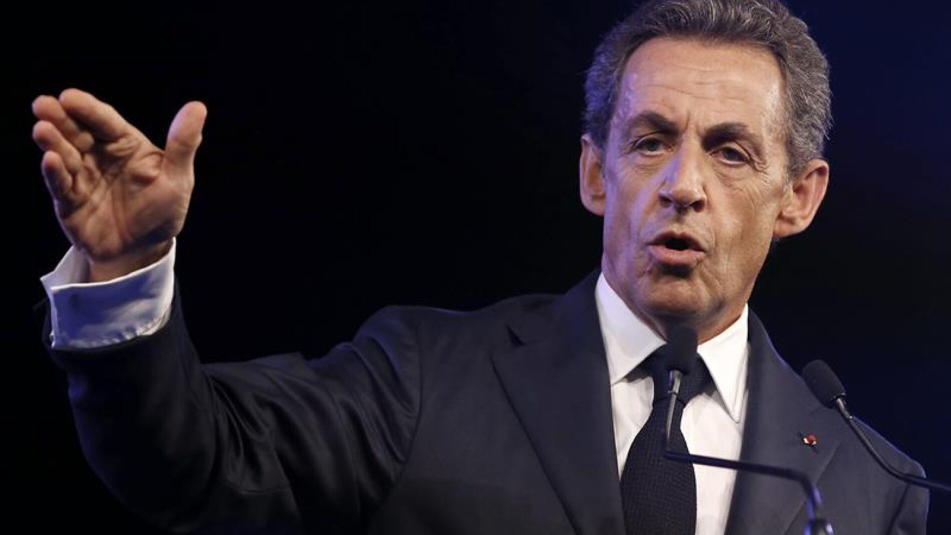 El l&iacute;der del partido conservador Los Republicanos, Nicol&aacute;s Sarkozy.