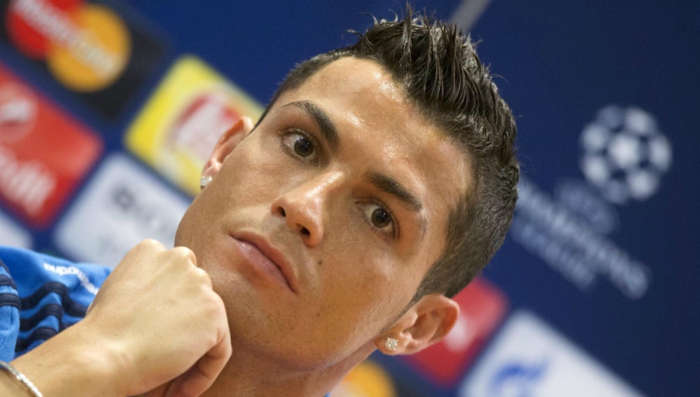 Cristiano Ronaldo, durante la rueda de prensa