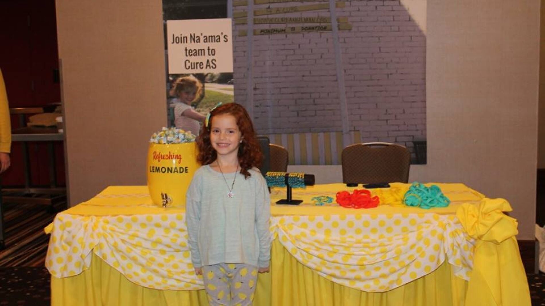 Na'ama durante un evento de AS Lemonade Stand Iniciative