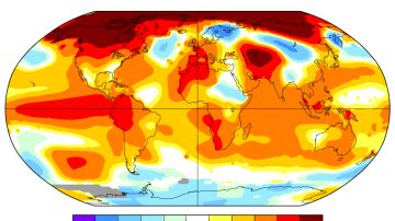 Mapa global de las temperaturas en enero de 2016