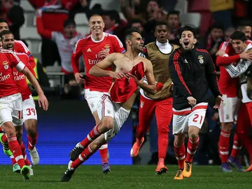 Jonas celebra su gol ante el Zenit Jonas celebra su gol ante el Zenit