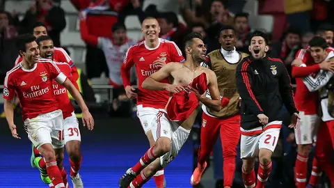 Jonas celebra su gol ante el Zenit Jonas celebra su gol ante el Zenit
